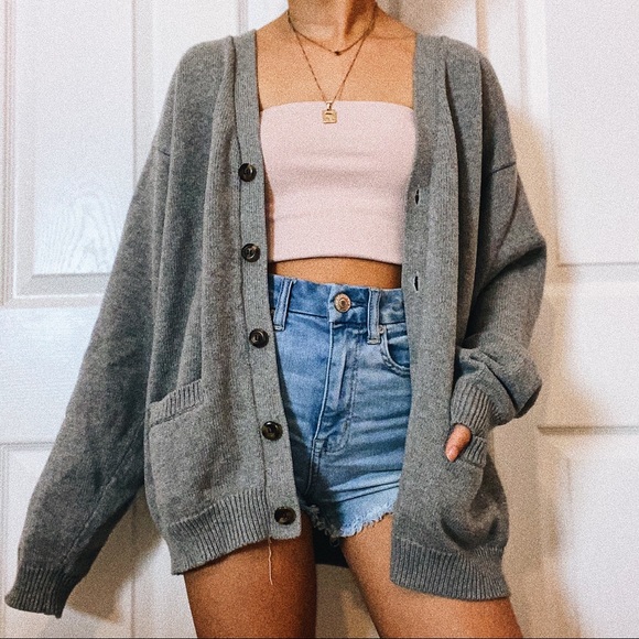 Urban Outfitters Sweaters - Oversized Gray Cardigan